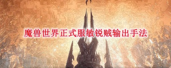魔兽世界正式服敏锐贼输出手法